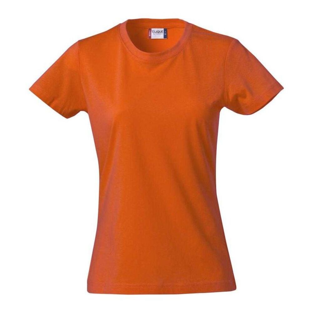 Clique Womens/Ladies Plain T-Shirt / Blood Orange